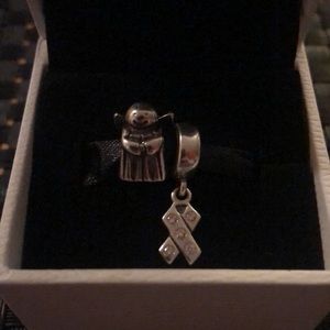 Authentic Angel and Breast Cancer Awareness Pandora Charm